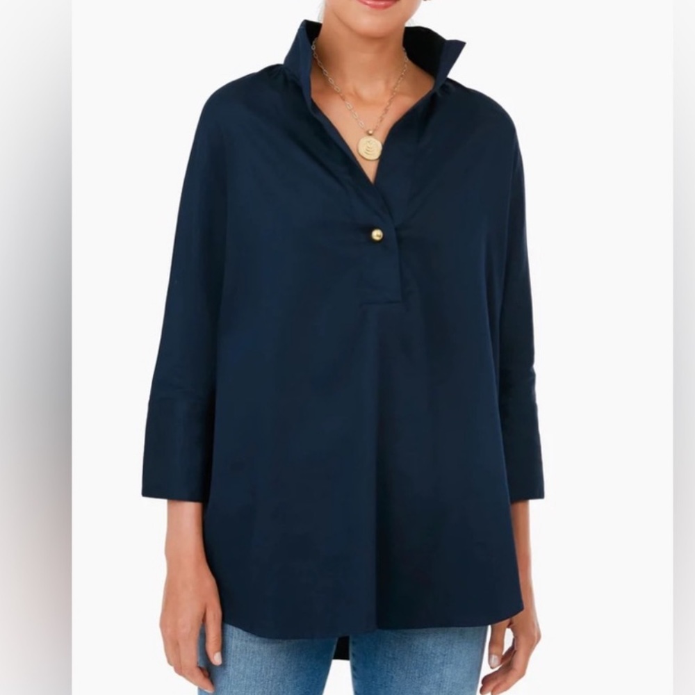 ⭐️NWOT Tuckernuck Navy Willow Blouse XL⭐️